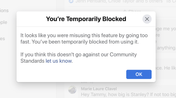 You're Temporarily Blocked